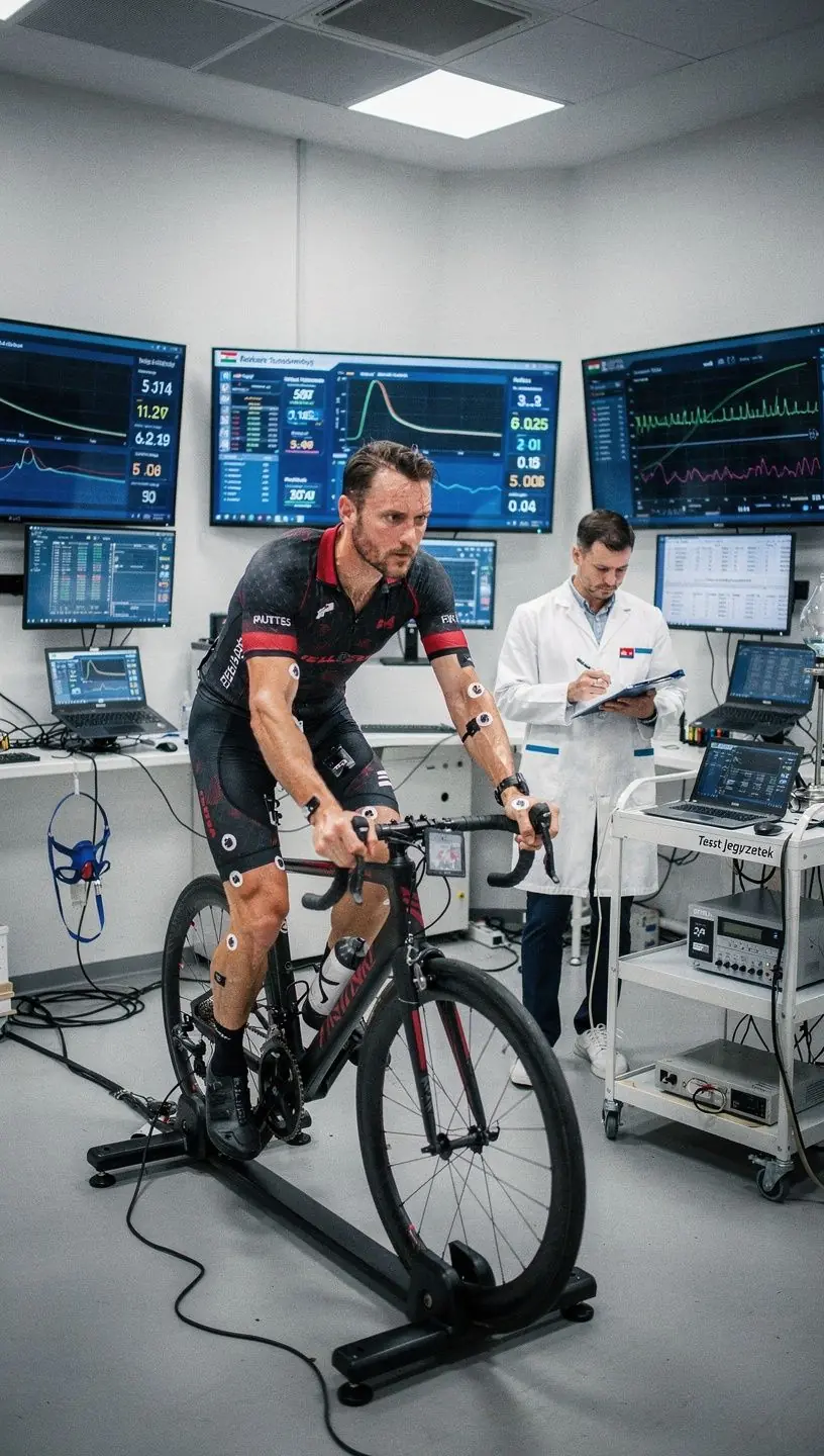 Csoportos kerékpáros edzés, ahol a versenyzők egymás mellett haladnak, motiváló légkörben.