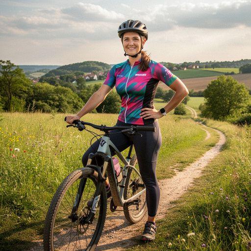 Egy edző, aki a kerékpárosokat irányítja, miközben taktikai tanácsokat ad.