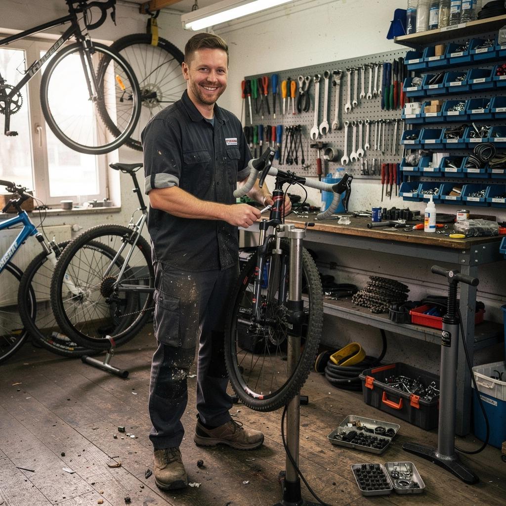 Egy kerékpáros, aki a csapatával együtt dolgozik a versenystratégia kidolgozásán.